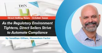 Jonathan Gilliam's article on Automated Compliance featured in Direct Selling News October Issue