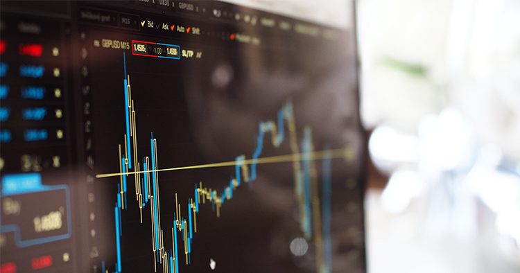 Stock Market Analytics on Computer Screen